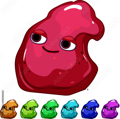 Obraz na plátne stretchy slime character cartoon