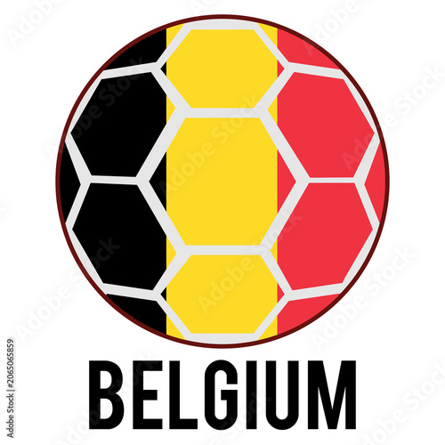 Belgium Flag on a Soccer Ball Design as a Participant of Soccer World Championship 2026