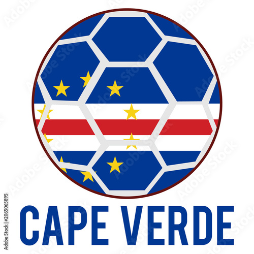 Cape Verde Flag on a Soccer Ball Design as a Participant of Soccer World Championship 2026