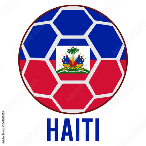 Haiti Flag on a Soccer Ball Design as a Participant of Soccer World Championship 2026