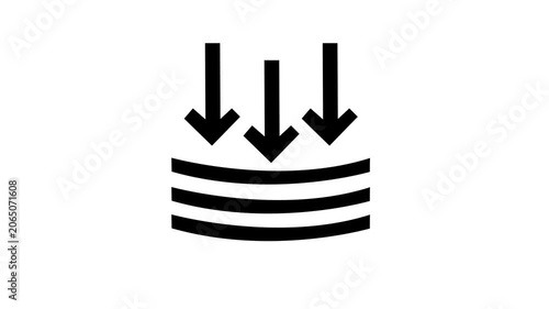 external pressure icon, vector sign white background.