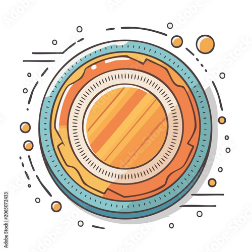Flat design circular target with concentric rings