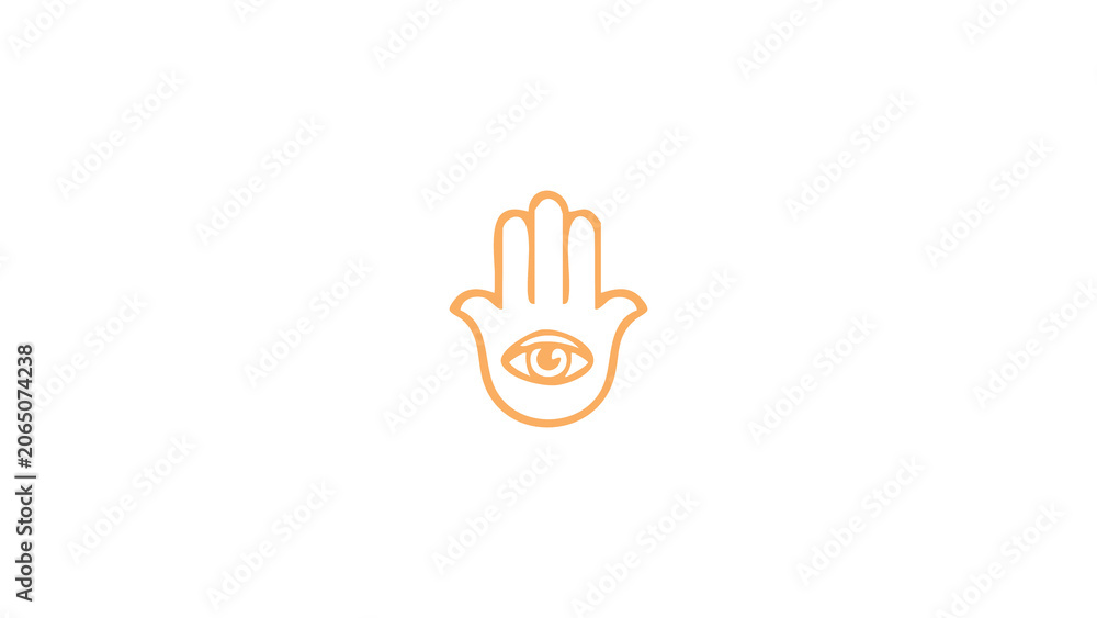 Fototapeta premium Spiritual religion reiki vector coloured 