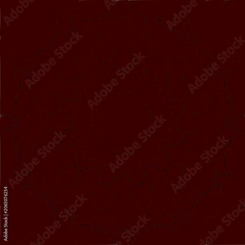 Intricate Mandala Pattern on Dark Red Background, Abstract Geometric Design, Symmetry