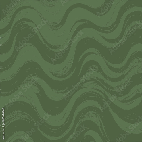 Abstract Green Wavy Lines Pattern Texture Background