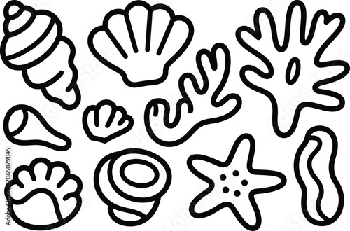 Hand Drawn Doodle Set of Cleaning Tools and Supplies Line Art Illustration