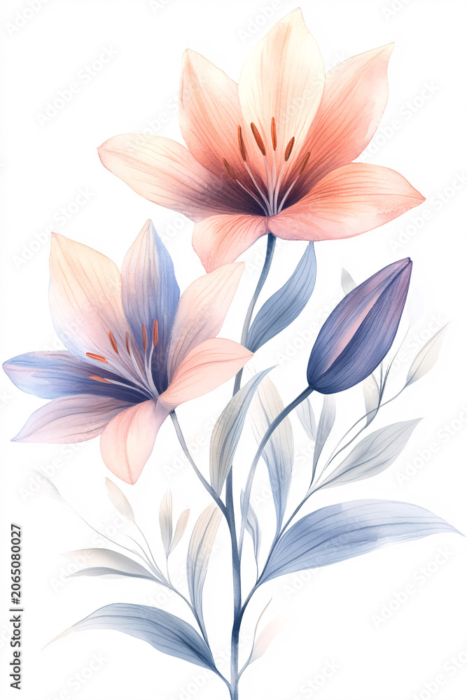 Fototapeta premium Vibrant Floral Artwork