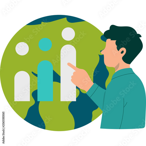 Handrawn World Population Days Illustration