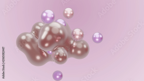 Tableau sur toile 3D render animation motion design presentation background wallpaper metasphere