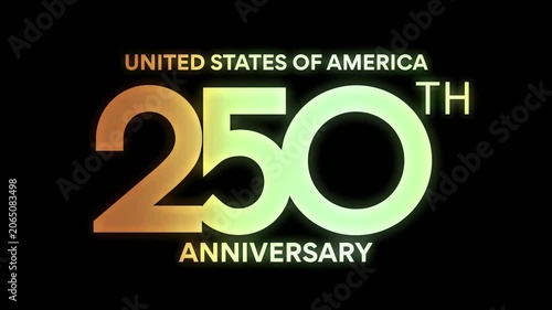 Gradient Anniversary Logo Video for United States 250th National Celebration