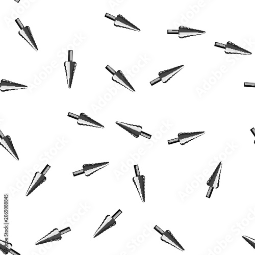 pattern wood drill bit cartoon. masonry carbide, twist spade, auger countersink wood drill bit sign vector