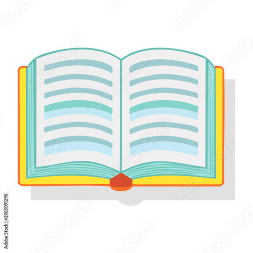 Open book icon with transparent background