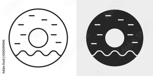 фотографія Donut Icon represents sweet bakery treats, snacks, and dessert foods