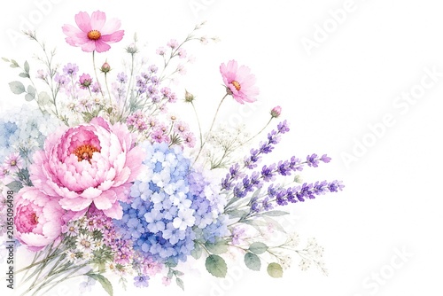 Cute watercolor illustration of lovely baby woodland animals on white background.