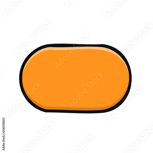 Orange capsule pill illustration