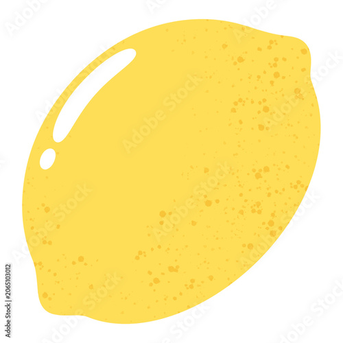 Fresh Lemon Fruit Cartoon Style Illustration Isolated