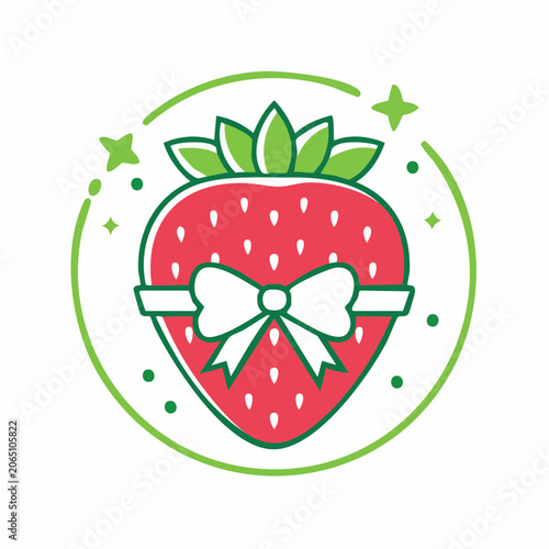 Strawberry with Bow Icon