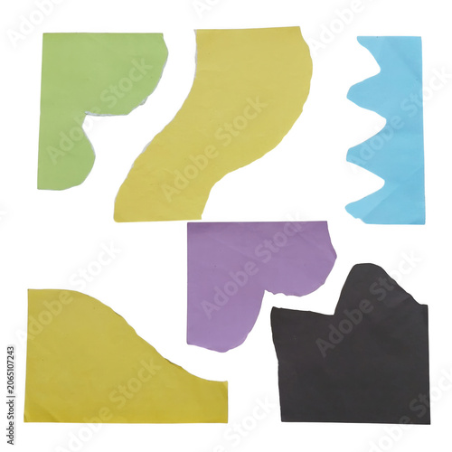 Quadro su tela Colorful geometric shapes overlapping each other illustration