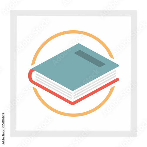 Flat design open book icon