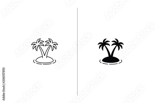 vector illustration of palm trees
