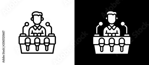 Fotografija Press Conference lineglyph icon