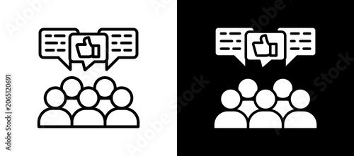 Obraz na plátně Public Perception lineglyph icon