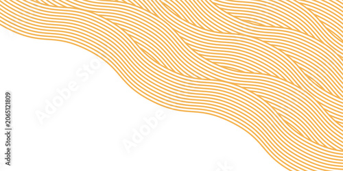 Tableau sur toile Yellow instant noodles, pasta and spaghetti texture with geometric wavy lines