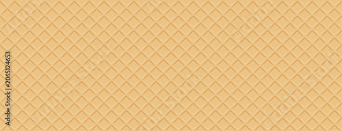 Waffle pattern texture. Ice cream cone wafer grid.