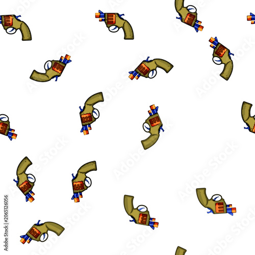 Canvastavla pattern Toy cap gun illustration, featuring a playful design with vibrant colors