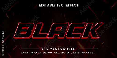 Obraz na plátně Black and Red Future Sci Fi Style Editable Text Effect
