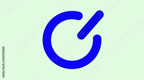 Blue Check mark Icon Animation with Circular Progress