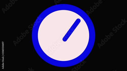 Blue and Pink Check Mark Circular Icon Animation on Black Background