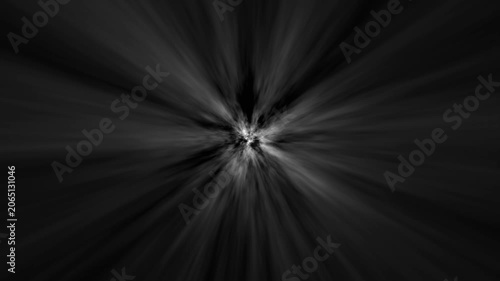 Abstract Black and White Hyperspace Tunnel Motion Graphics