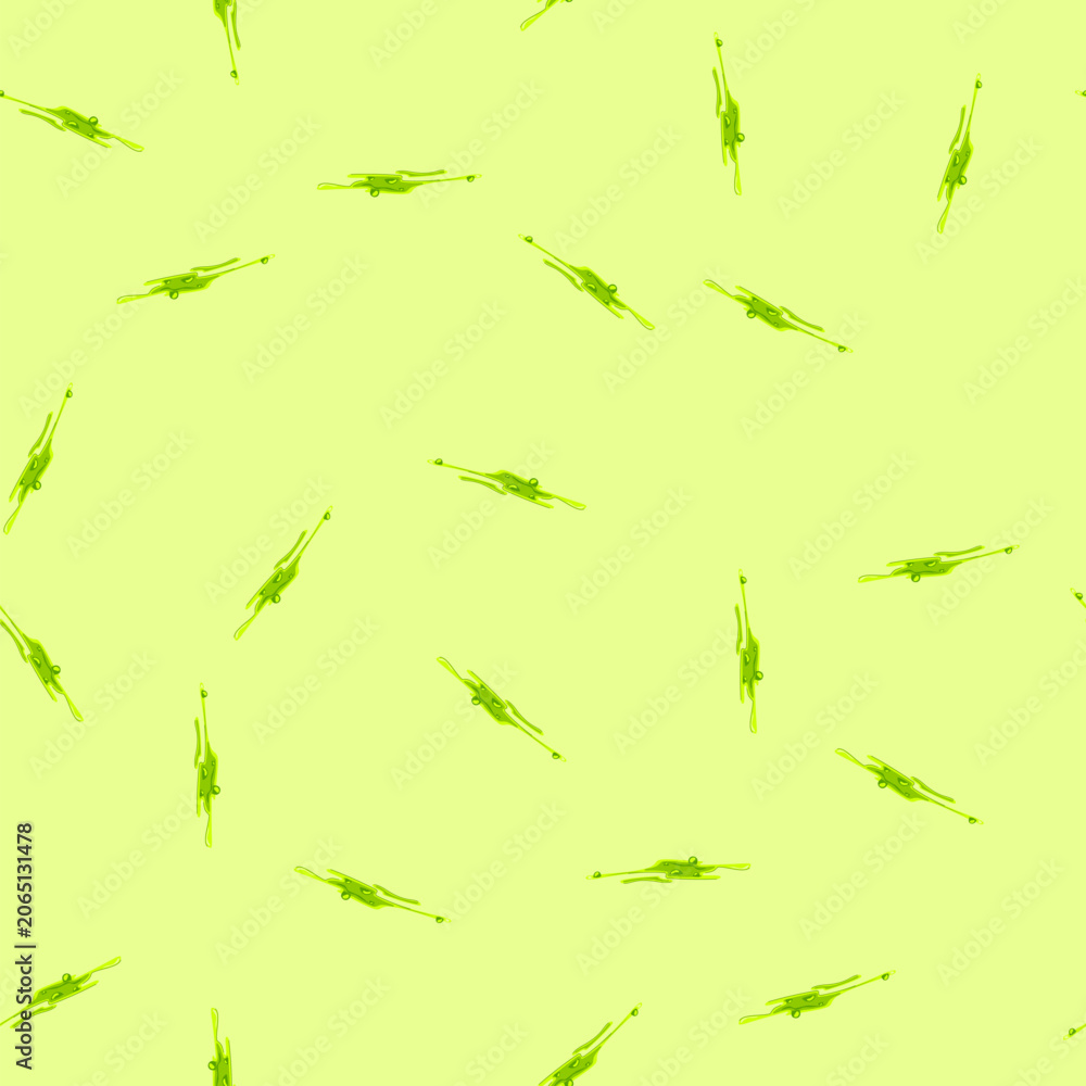 Fototapeta premium pattern green toxic slime spreading across a pristine white surface, vivid bright green goo suggesting hazardous spill, pollution, contamination, and environmental danger or cartoon horror