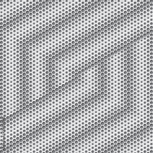 mosaic pattern made from hexagonal honeycomb shape, black and white vector illustration