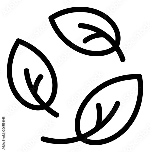 Photos Eco friendly nature leaves vector icon for sustainable environment and green ene