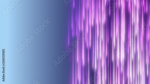 Obraz na plátně Abstract purple light streaks cascading over a soft gradient background