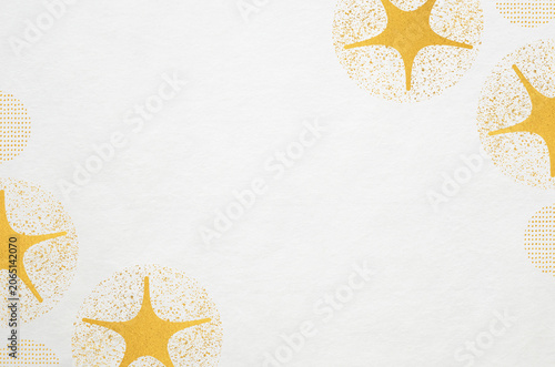 Japanese modern pattern washi paper background. Japanese Washi paper texture featuring an abstract morning glory flower design.