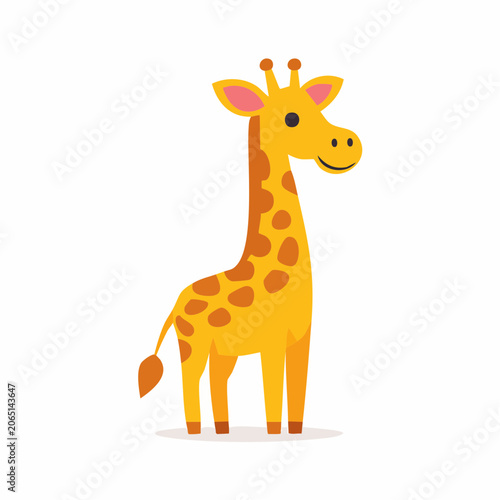 Cute Cartoon Giraffe Illustration