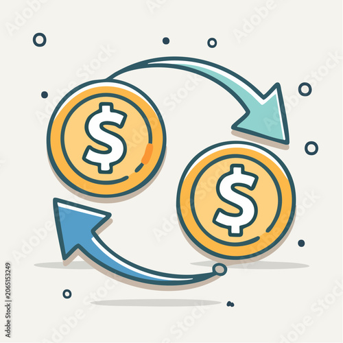 Money Exchange and Transfer Icon