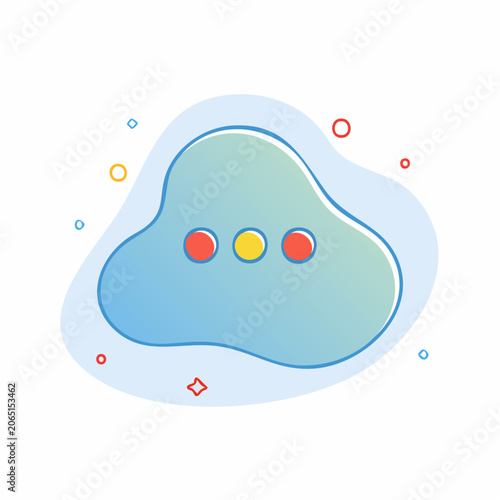 Abstract Speech Bubble with Ellipsis