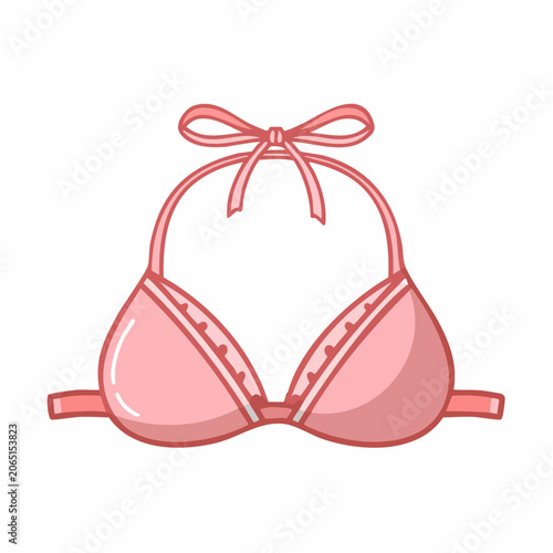 Pink Bikini Top Illustration