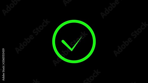 Check Mark Icons Set – Green, Red and Blue Glowing Tick Symbols for Approval, Verification and Success Status