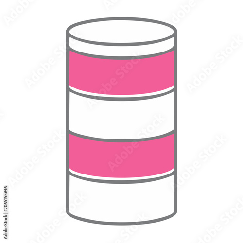 Stacked Pink and White Paper Cups Illustration