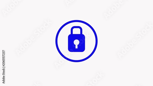 Colorful Security Lock Icons Set – Blue, Green and Red Padlock Symbols for Privacy, Safety, Cyber Security and Data Protection