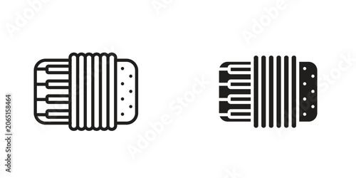 Fotografía Accordion icon Design Illustrations. editable web icons
