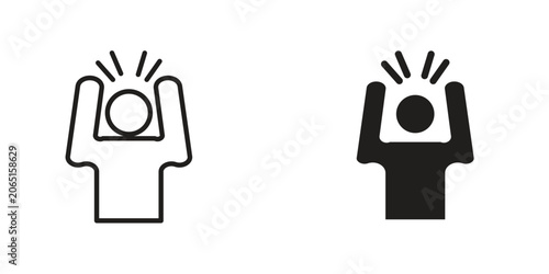Bild auf Leinwand Anxiety icon Design Illustrations. editable web icons