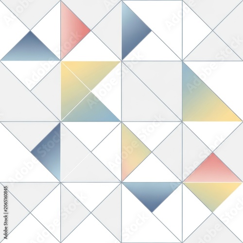 Geometric abstract background with colorful gradients and square pattern