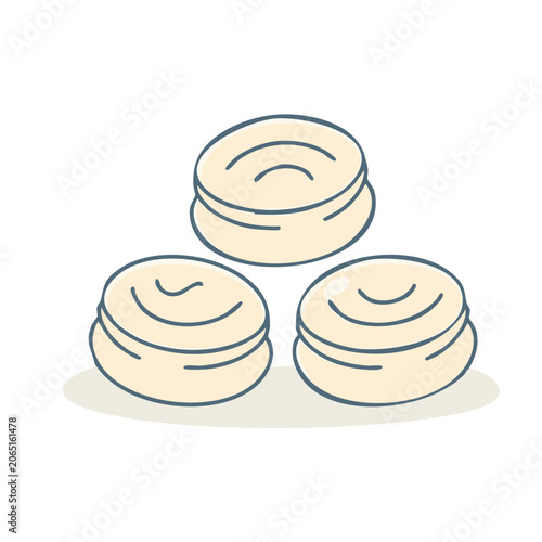 Stack of Pancakes Flat Design Illustration