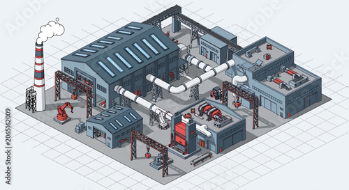 Industrial Factory Building Structure.